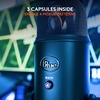 image:imageLogitech Creators Blue Yeti USB Microphone for PC Mac Gaming Recording Streaming Podcasting Studio and Computer Condenser Mic with Blue VOCE effects 4 Pickup Patterns Plug and Play  BlackoutBlackout