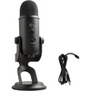 image:imageLogitech Creators Blue Yeti USB Microphone for PC Mac Gaming Recording Streaming Podcasting Studio and Computer Condenser Mic with Blue VOCE effects 4 Pickup Patterns Plug and Play  BlackoutBlackout